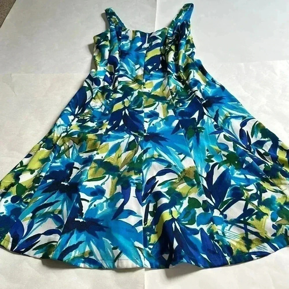 Connected Apparel Multi Blue/Green Dress size 8 - Picture 1 of 6